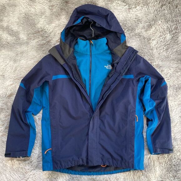 The North Face Mens Medium Triclimate HyVent 3 in 1 Hooded Jacket Fleece & Shell - Picture 1 of 11